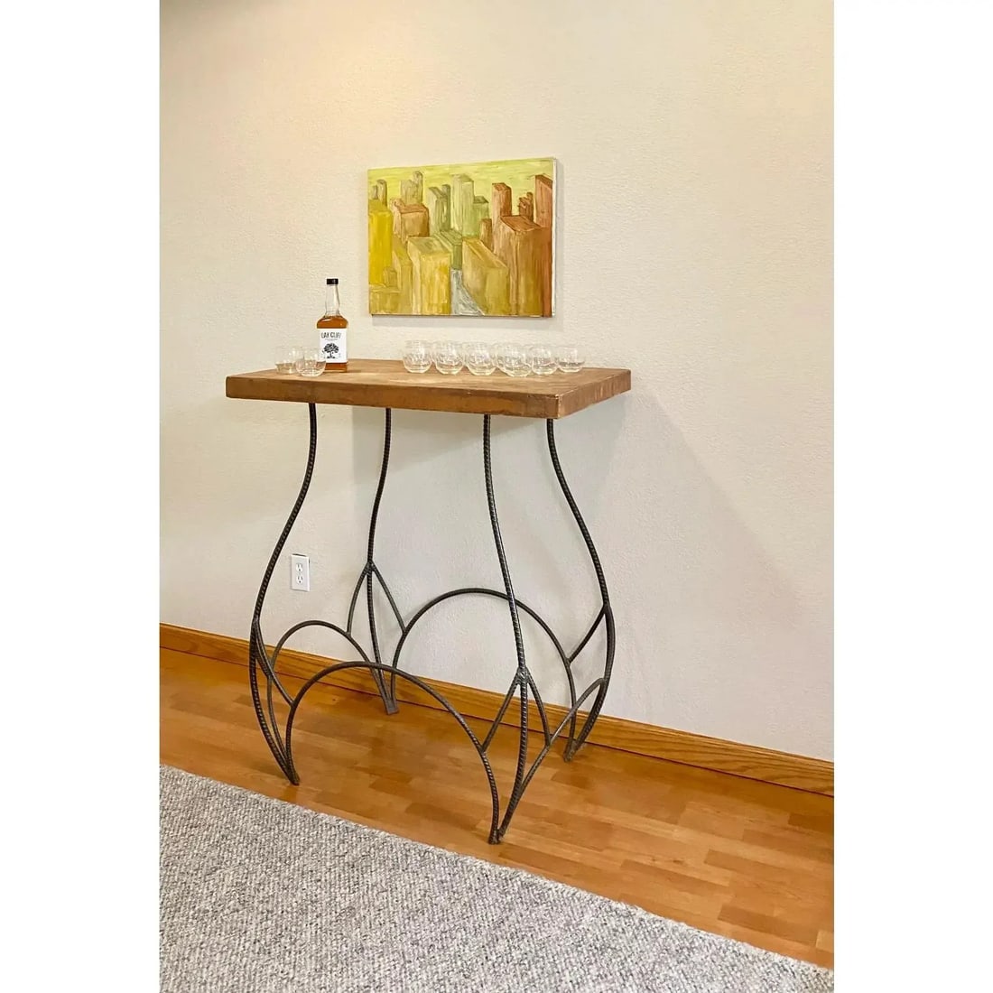 Sculptural Bar Height Industrial + Concrete Table - 3