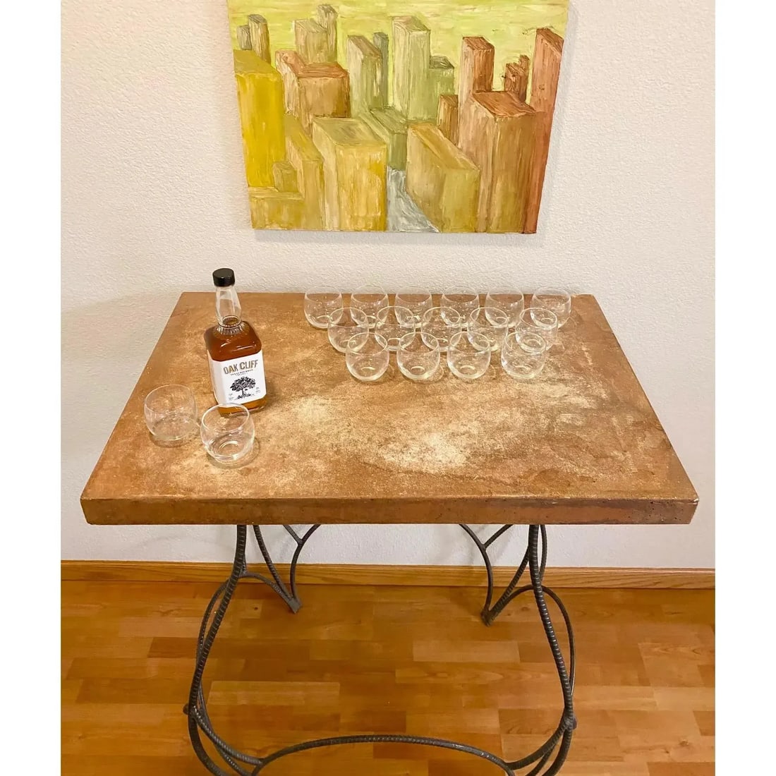 Sculptural Bar Height Industrial + Concrete Table - 6