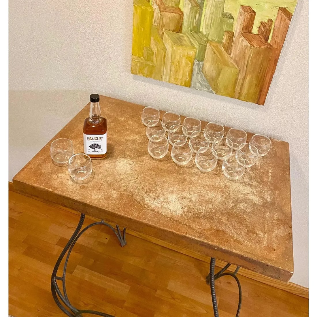 Sculptural Bar Height Industrial + Concrete Table - 7