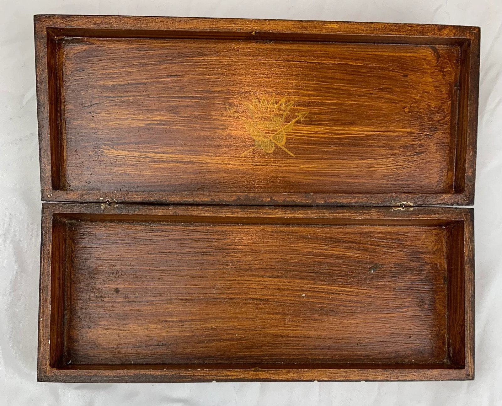 Late 19th Century Antique Italian Playing Card Wood Box - 6