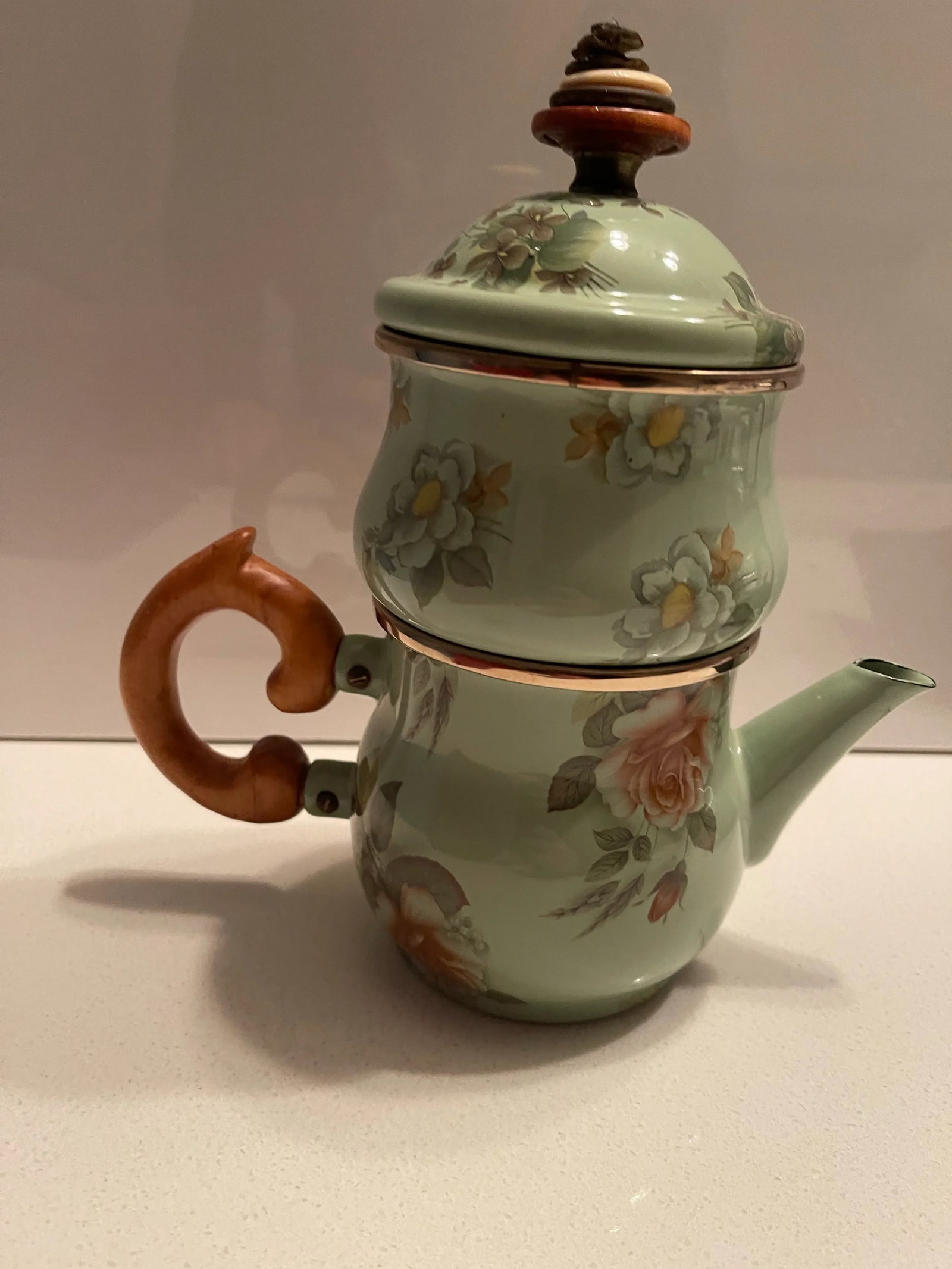 Mid 20th Century Mackenzie-Childs High Tea Vintage Stackable Creme & Sugar Set - 6