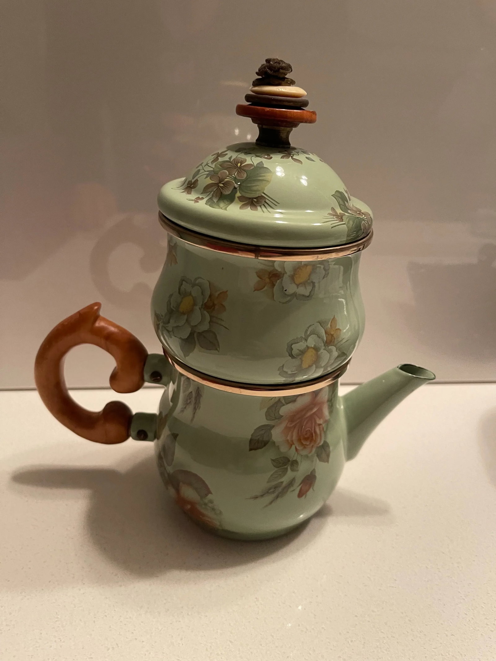 Mid 20th Century Mackenzie-Childs High Tea Vintage Stackable Creme & Sugar Set - 7