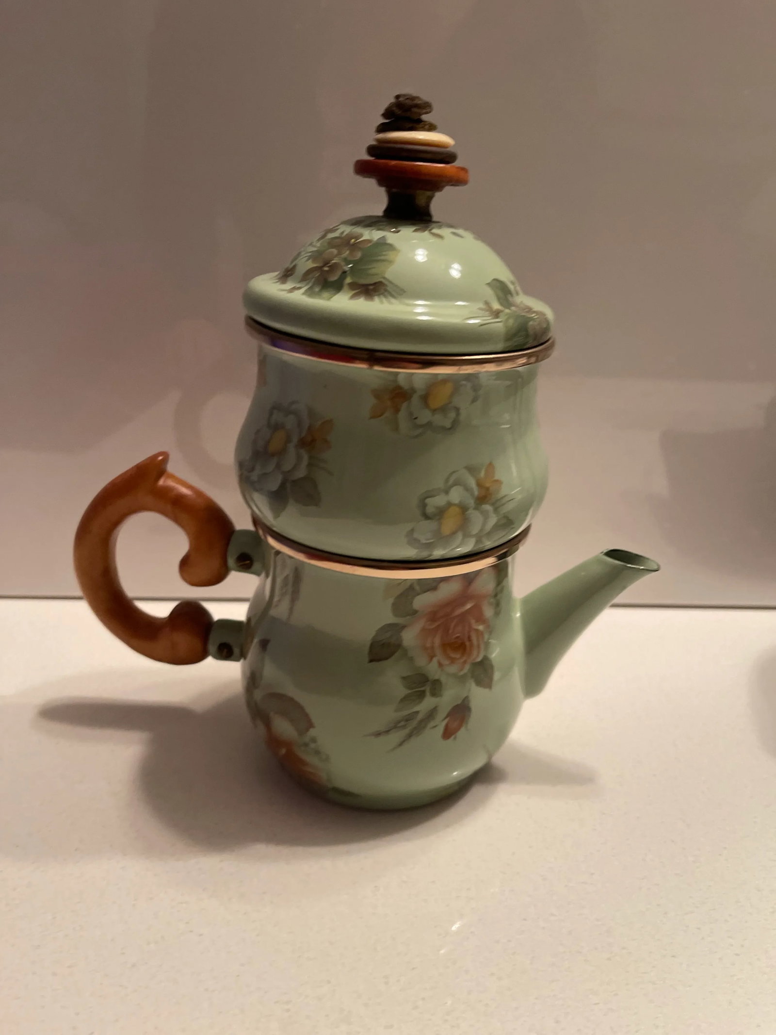 Mid 20th Century Mackenzie-Childs High Tea Vintage Stackable Creme & Sugar Set - 8