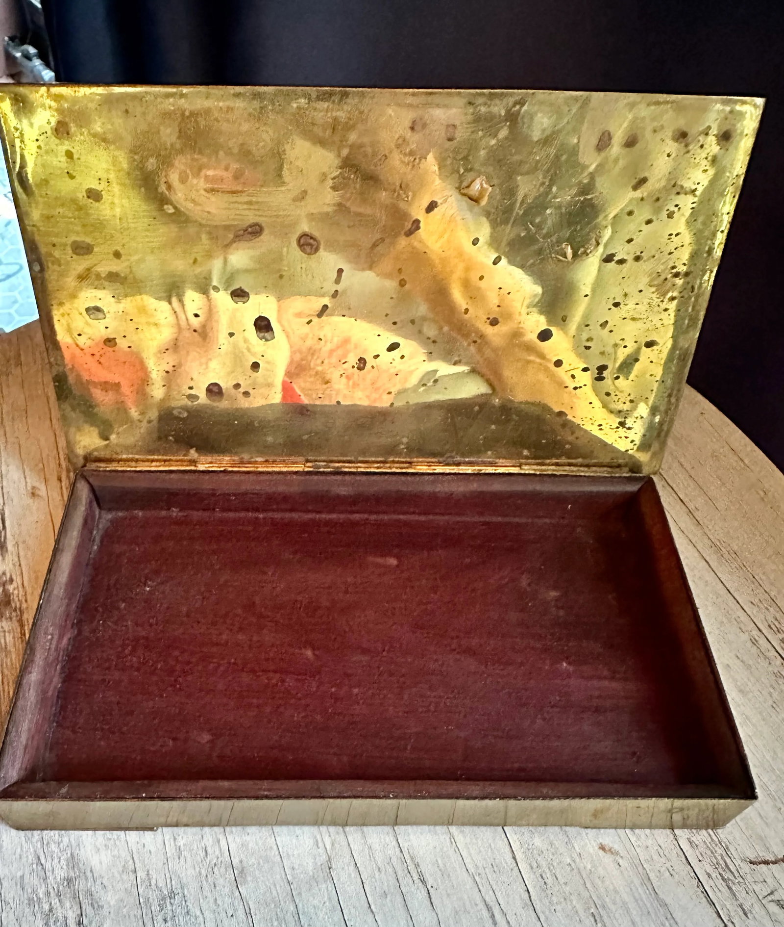 1950s Mid Century Los Castillo's Style Mixed Metal and Inlaid Stone Box - 6