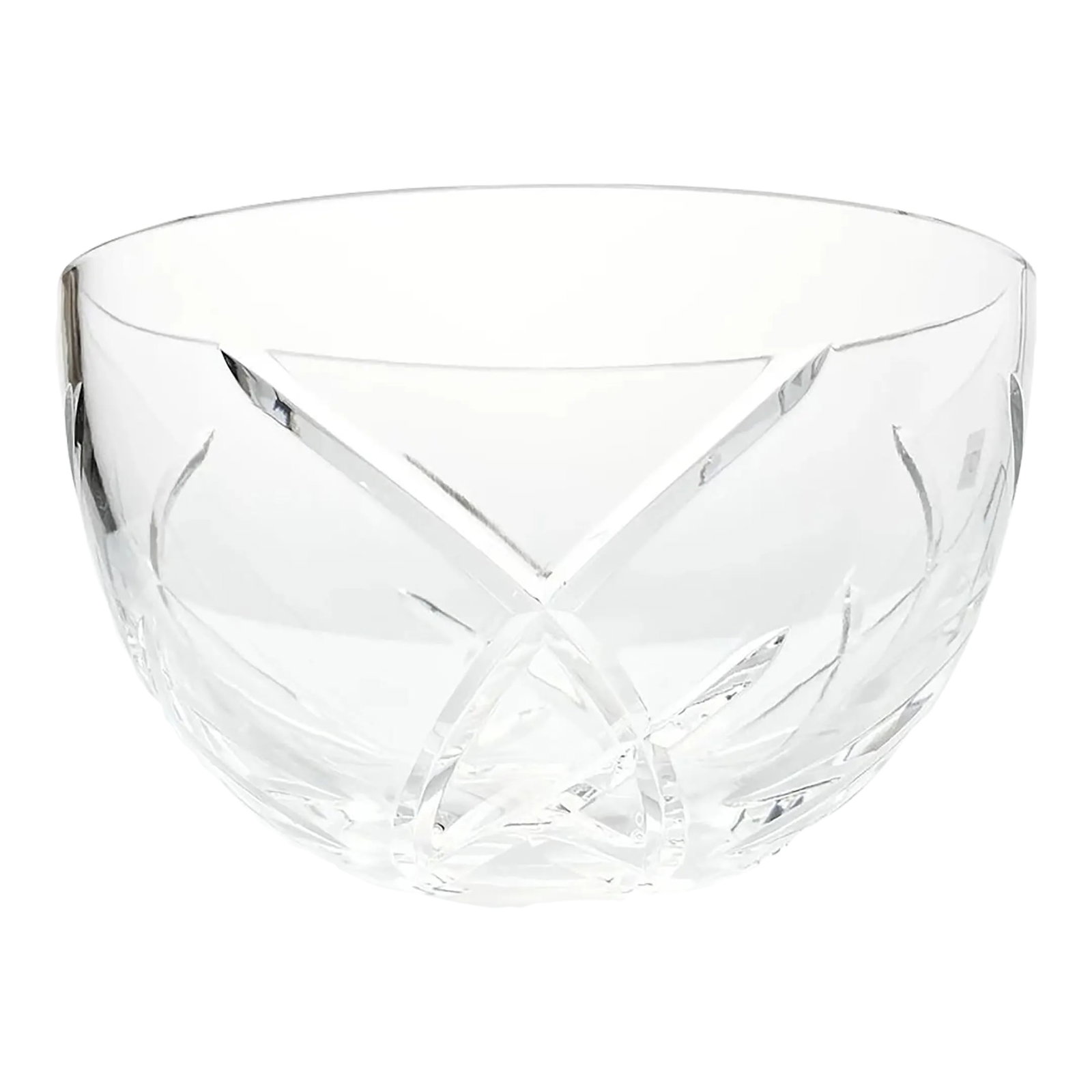 1990s Waterford & John Rocha Signature Crystal Round Bowl: 1990s Waterford & John Rocha Signature Crystal Round Bowl 10" Excellent condition. No chips, cracks, fleabites, or wear. Comes with original box. Original packaging has flaws. Length 10" Height 6"