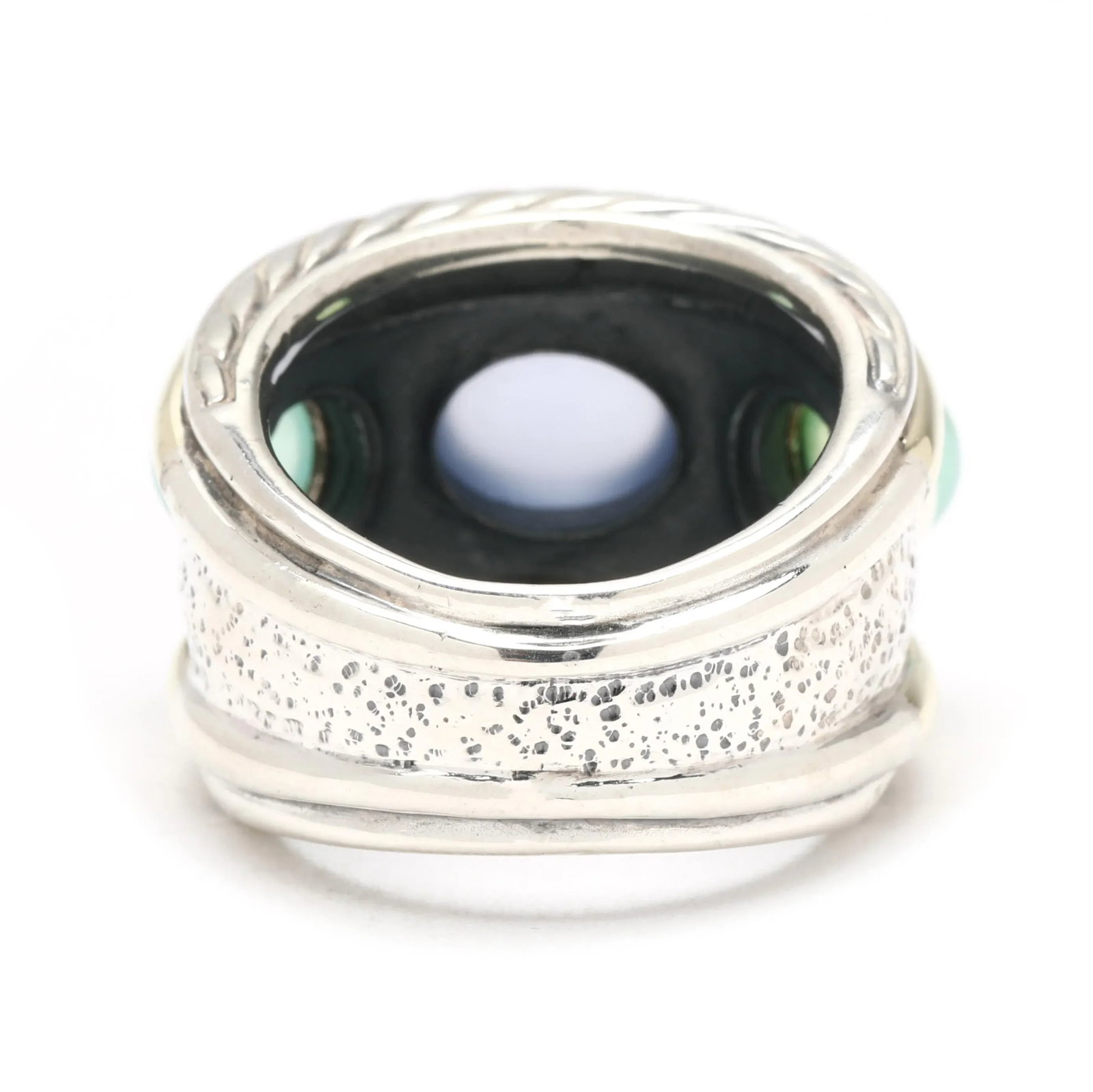 David Yurman Oval Chalcedony Band Ring, Sterling Silver, Ring Size 6 - 3