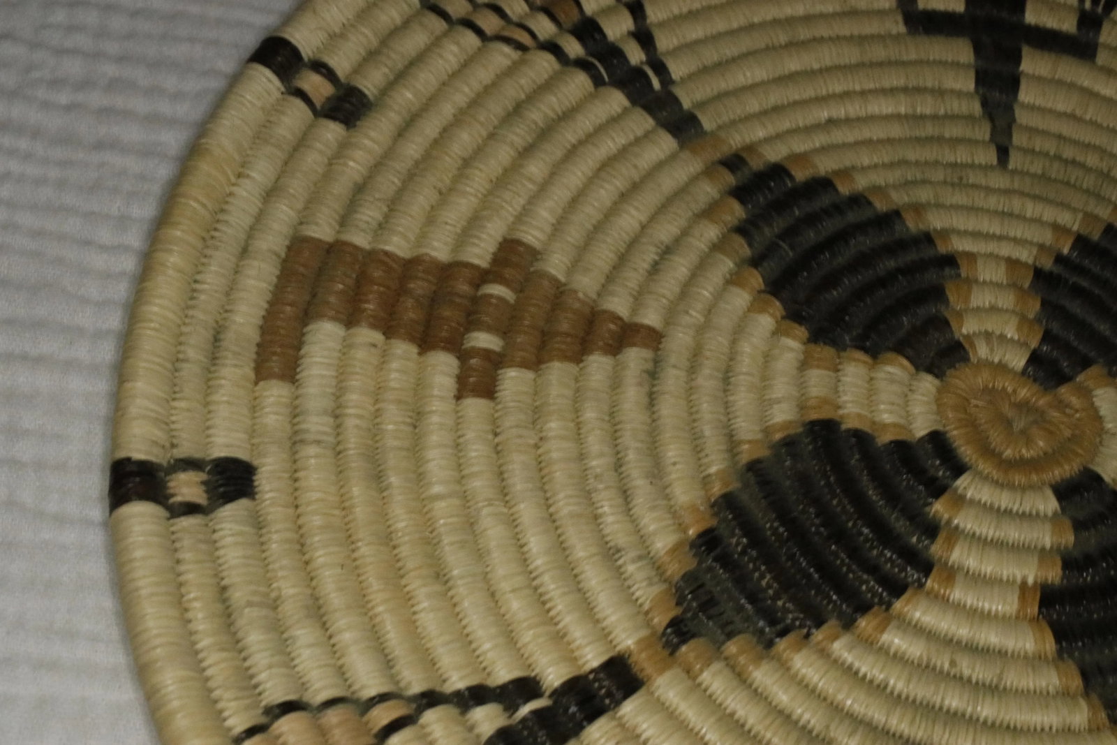 Early 20th C. Hopi Coil Basket Plaque With Geometric Figural Motifs - 12