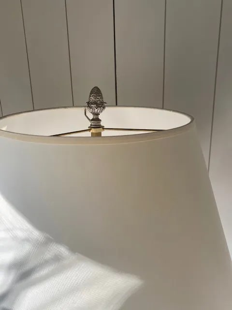 1960s Maison Charles Silvered Bronze Corn Lamp - 5