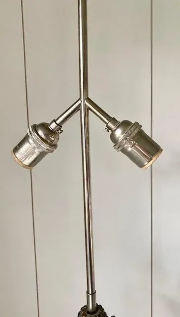1960s Maison Charles Silvered Bronze Corn Lamp - 6