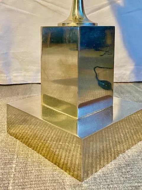 1960s Maison Charles Silvered Bronze Corn Lamp - 7