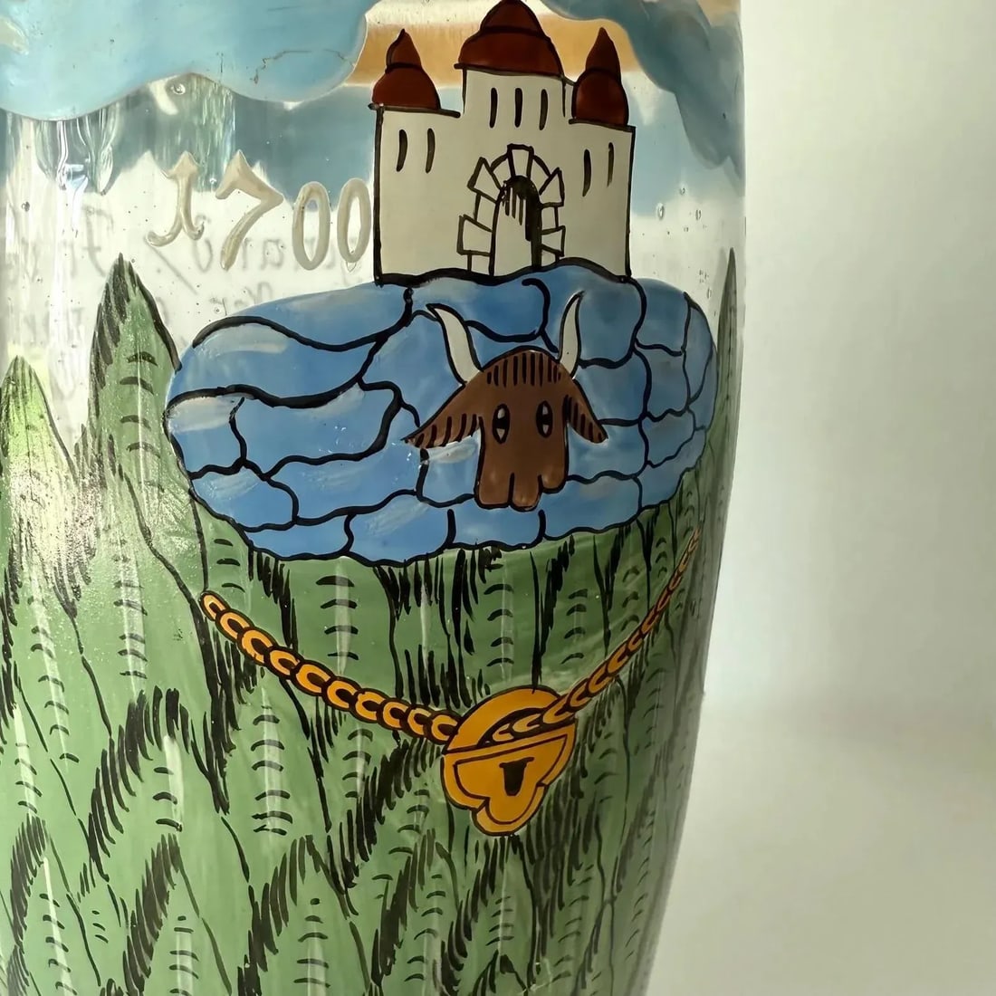 1700's German Ochsenkopfhumpen Beer Stein Vase - 8