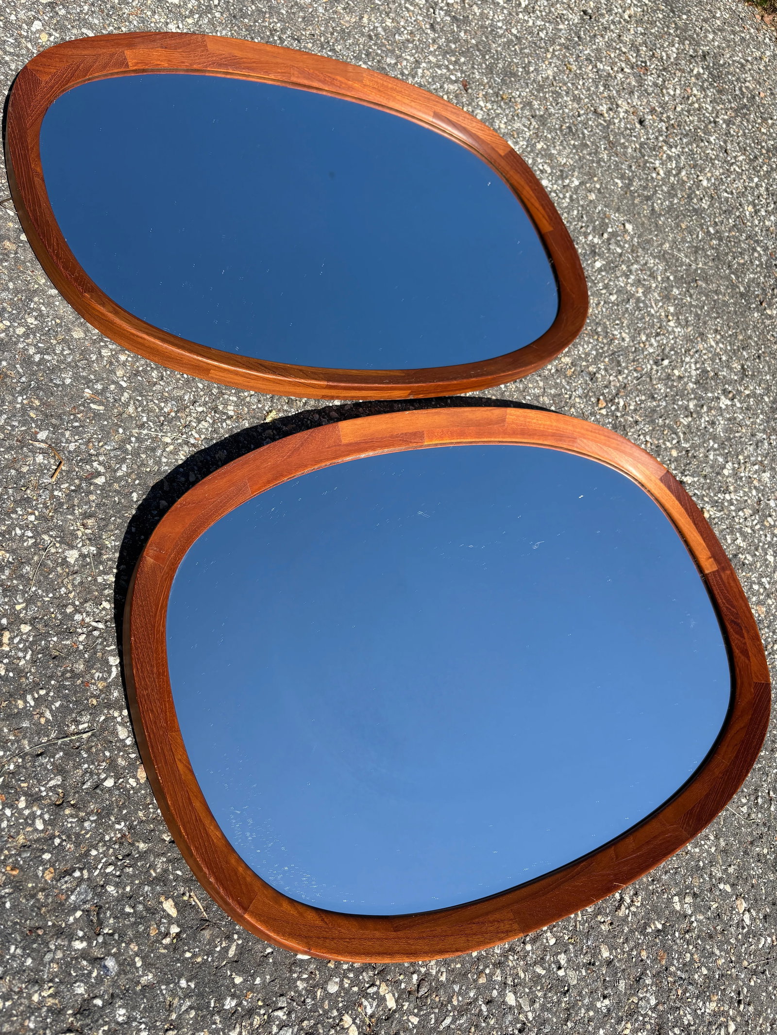 1960s Pair of Sika Mobler Teak Danish Mirrors - 4