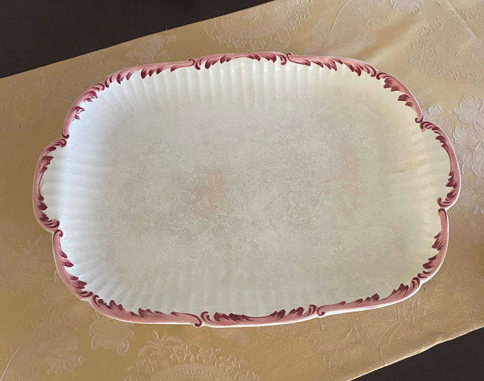 French 19th Century Asparagus Dish & Platter Set by Sarreguemines, Majolica - 3