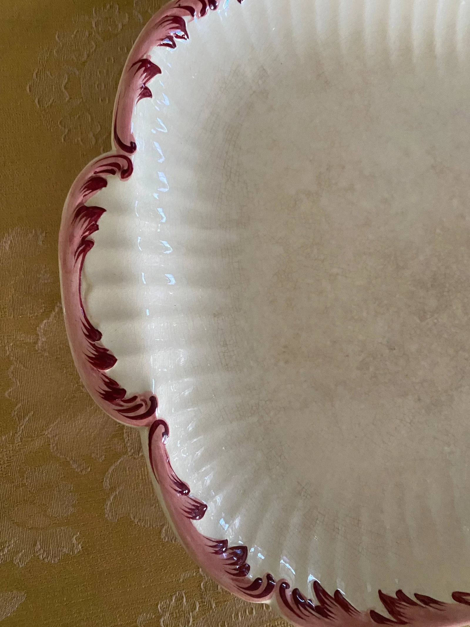 French 19th Century Asparagus Dish & Platter Set by Sarreguemines, Majolica - 9