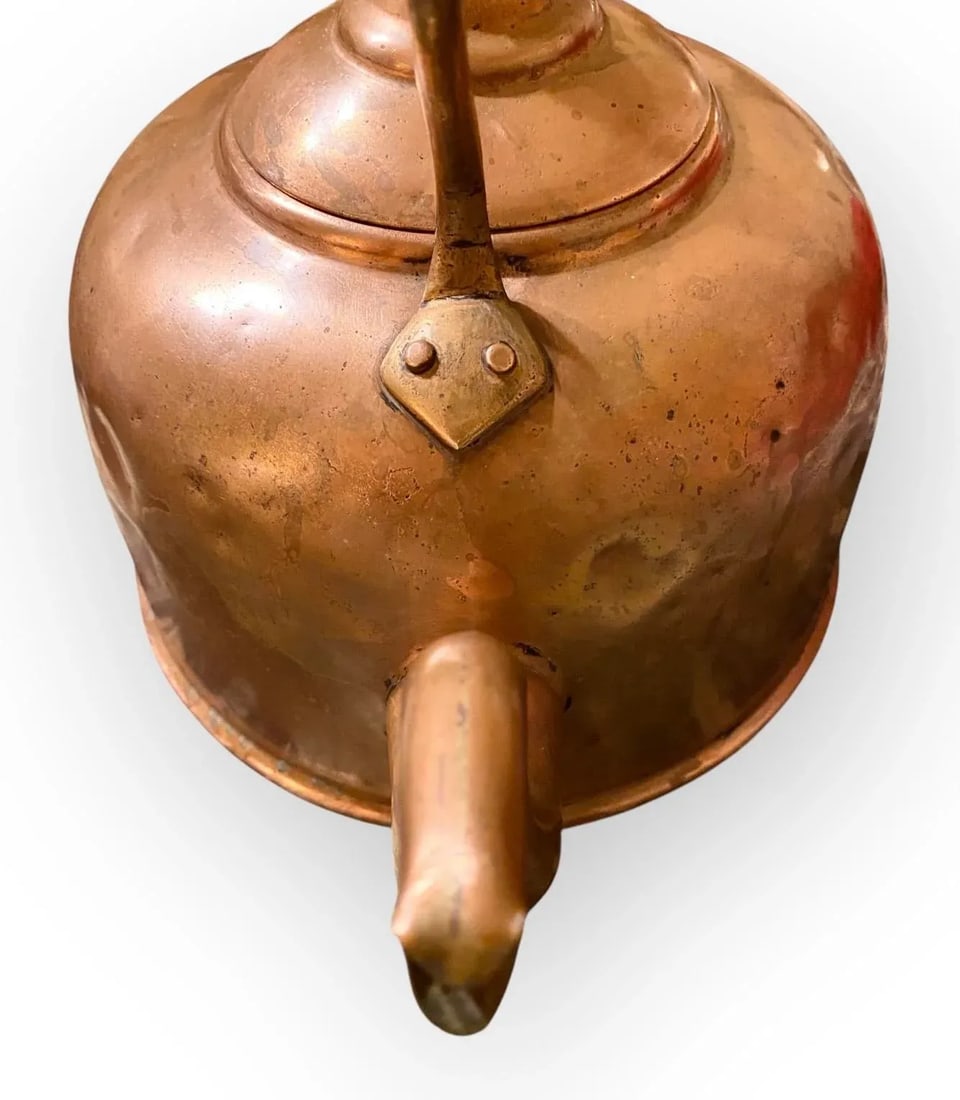 Fine Antique English Georgian Copper and Brass Water Kettle - 12
