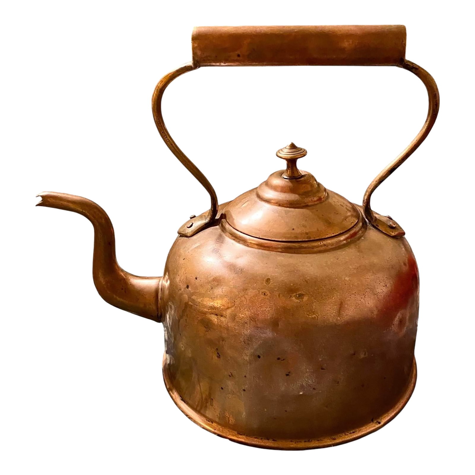Fine Antique English Georgian Copper and Brass Water Kettle (1 of 13)
