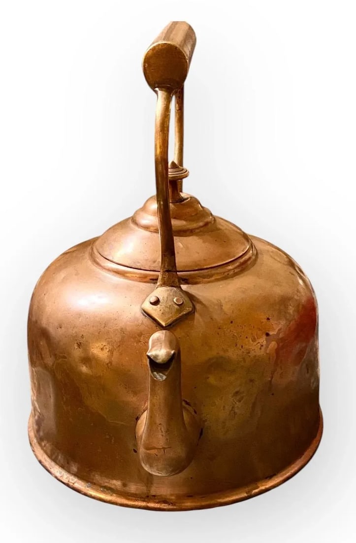 Fine Antique English Georgian Copper and Brass Water Kettle - 2