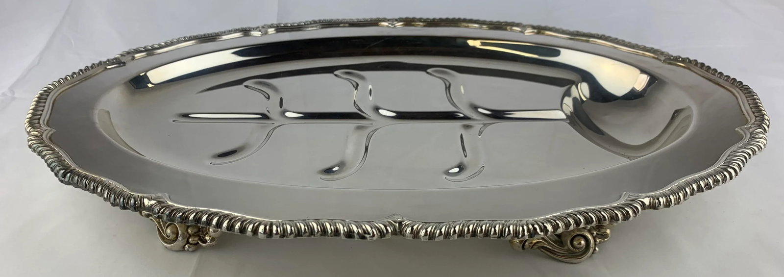 Mid 20th Century Silver-Plated Large Serving Platter - 10