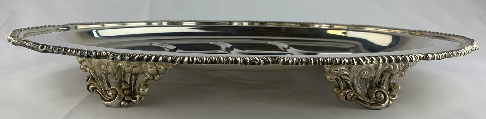 Mid 20th Century Silver-Plated Large Serving Platter - 2