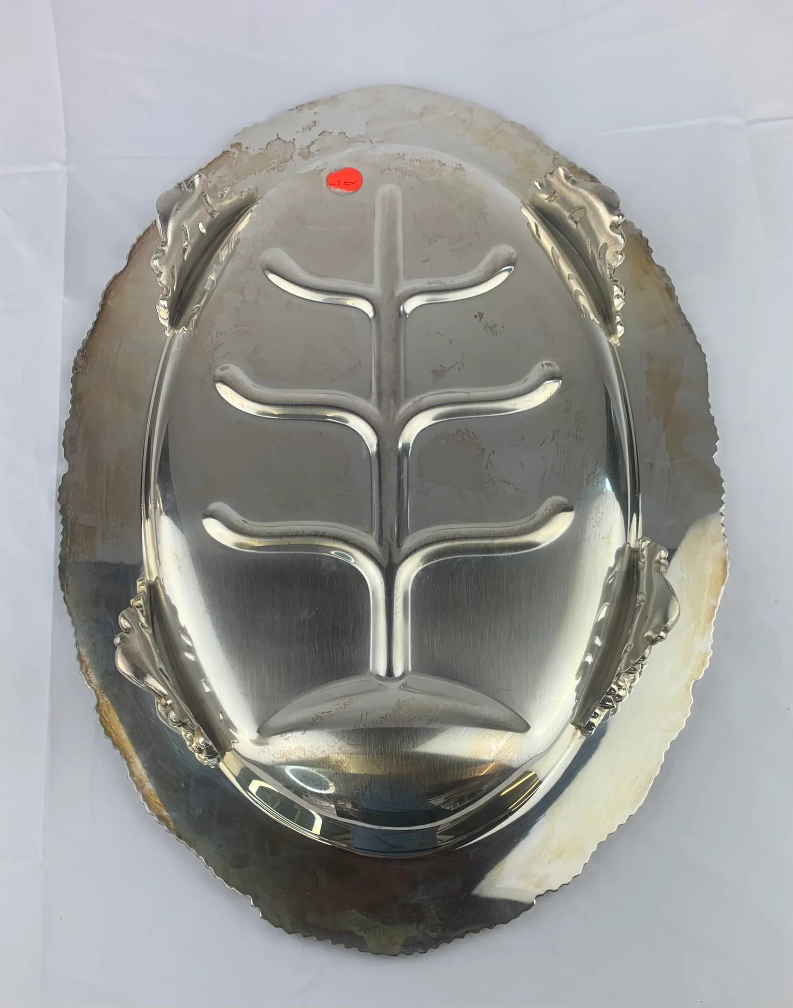 Mid 20th Century Silver-Plated Large Serving Platter - 3