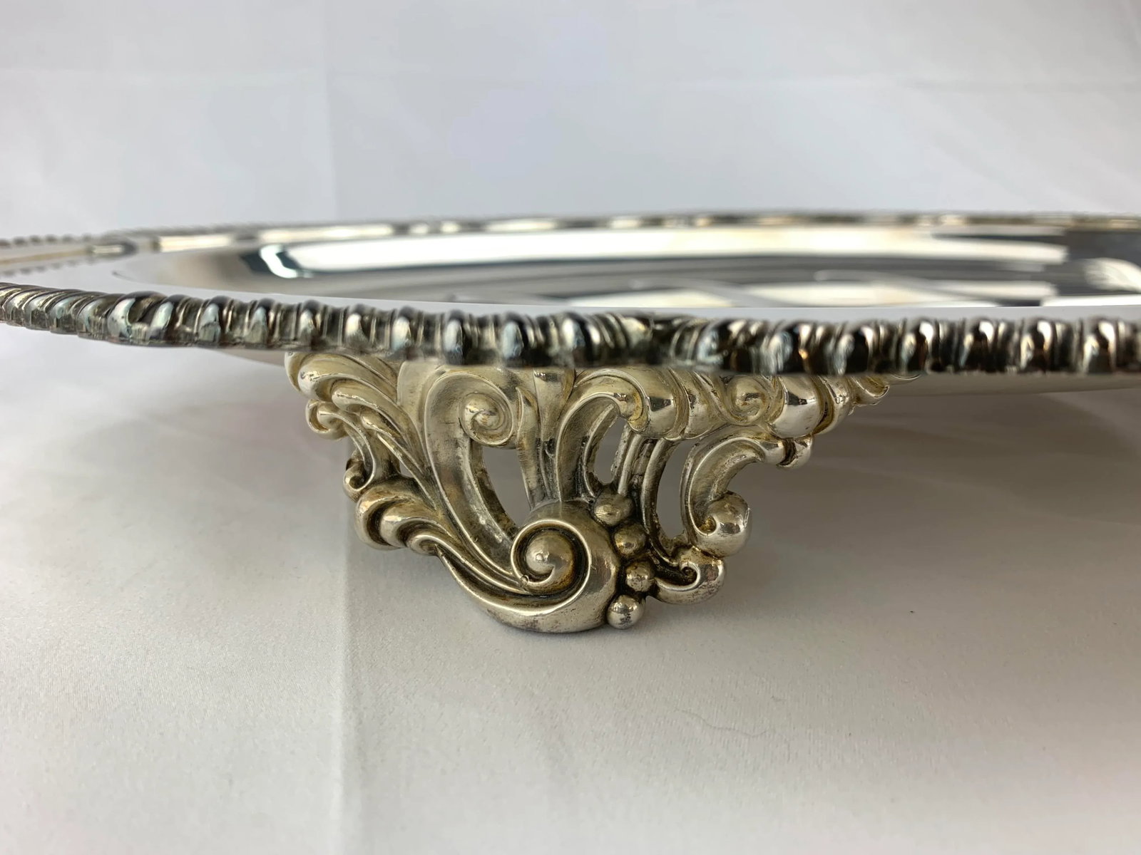 Mid 20th Century Silver-Plated Large Serving Platter - 7