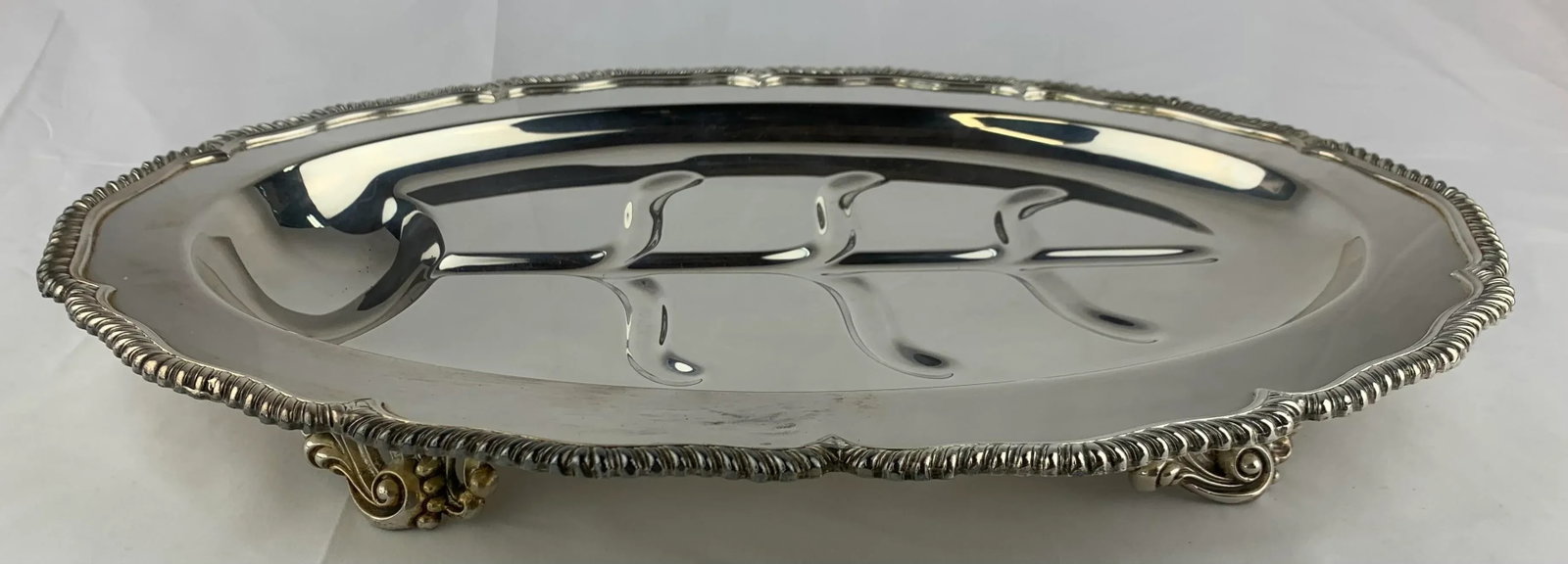 Mid 20th Century Silver-Plated Large Serving Platter - 8