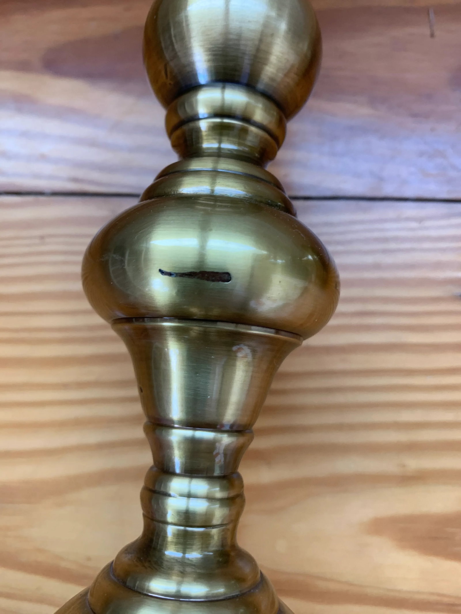 Global Views Brass Pilar Candlesticks - a Pair - 6