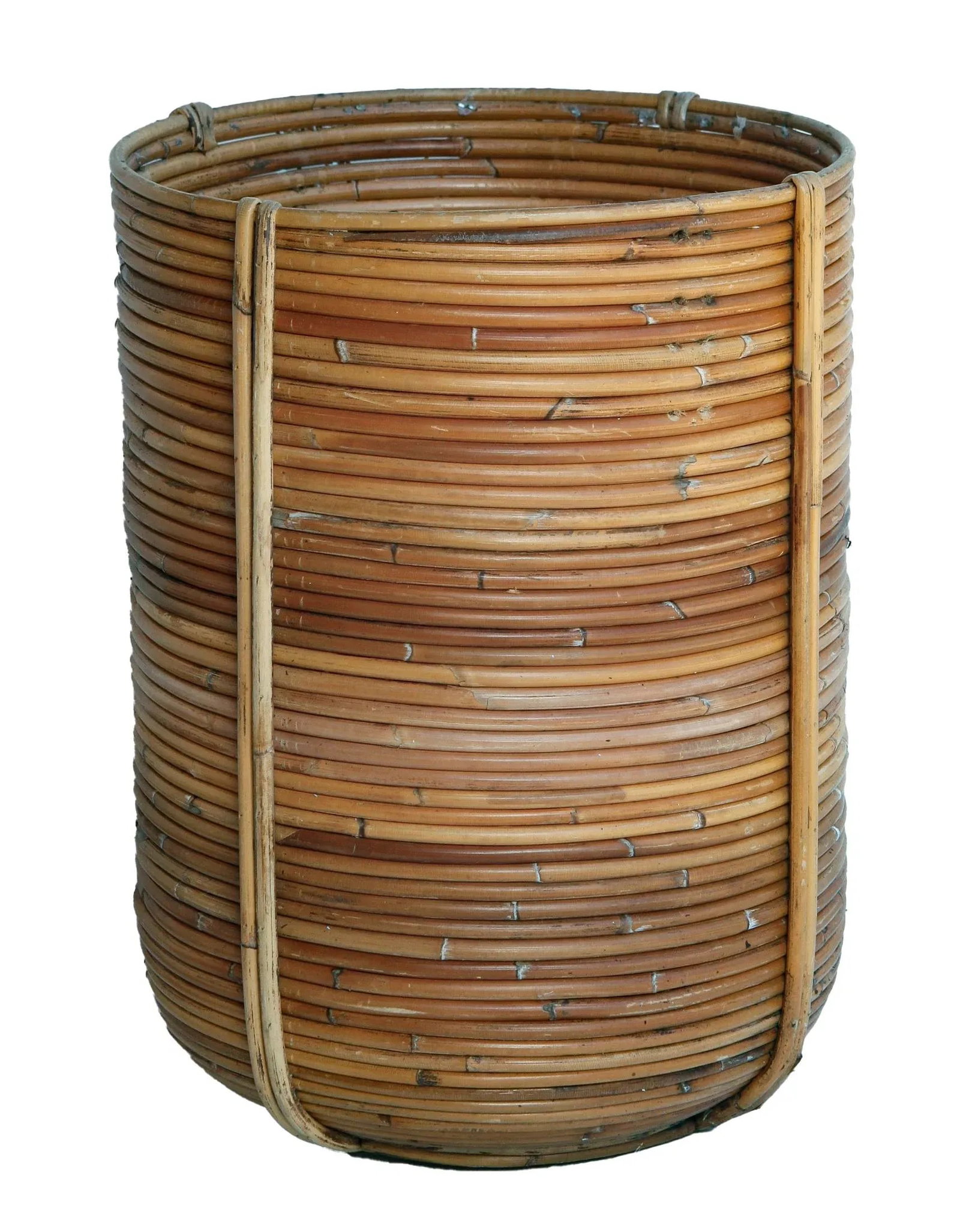 Mid 20th Century Handmade Reed Planter/ Basket - 4