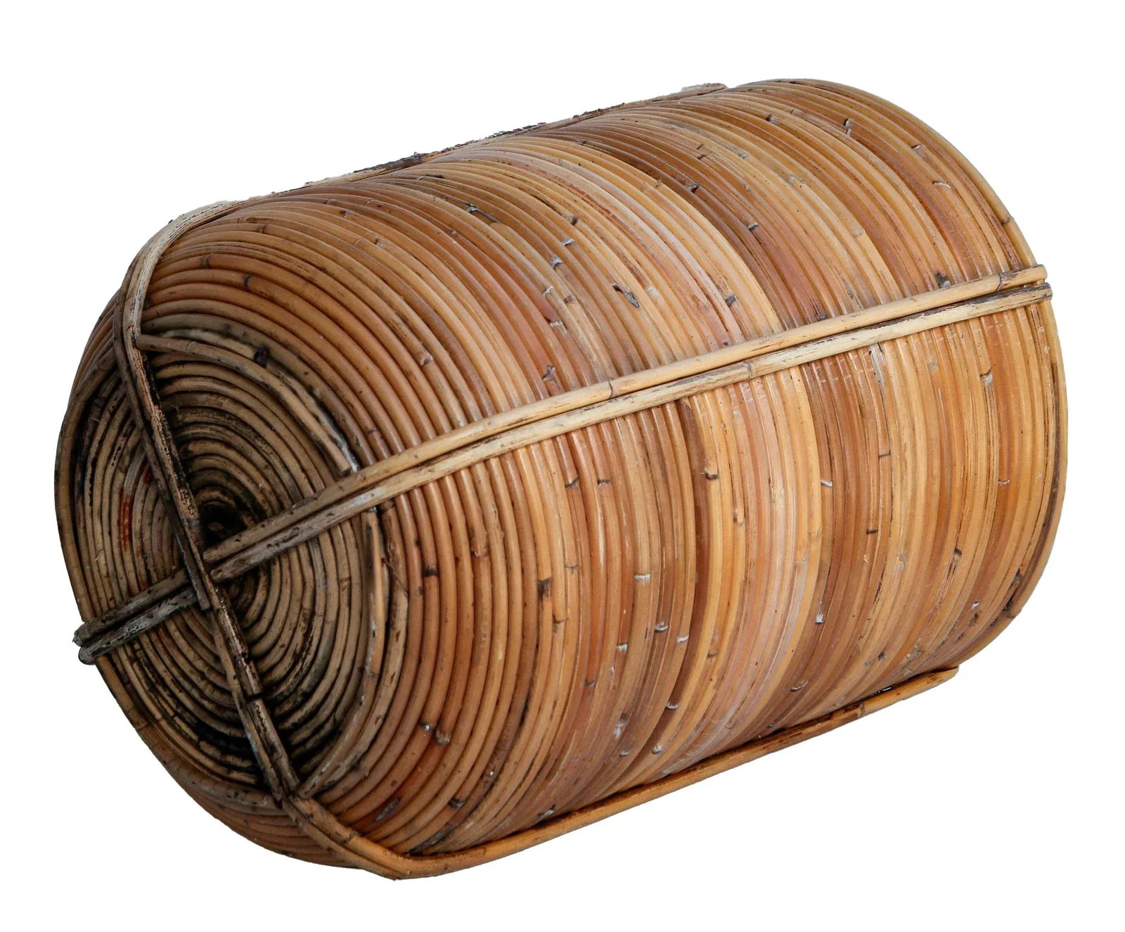 Mid 20th Century Handmade Reed Planter/ Basket - 5
