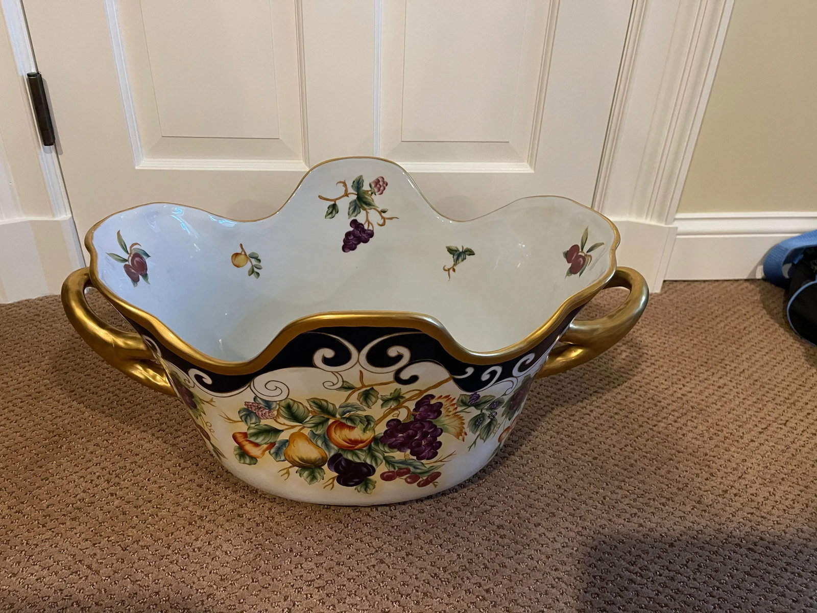 Large Fruit Motif Decorative Bowl - 2