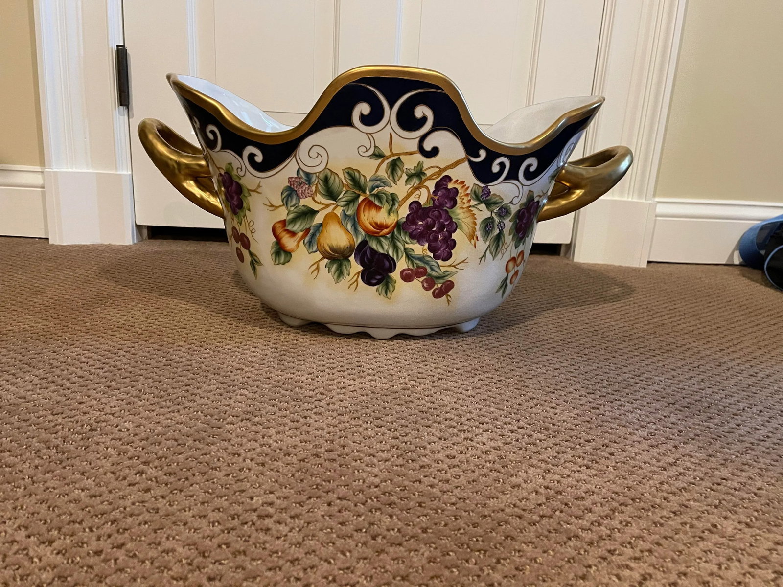 Large Fruit Motif Decorative Bowl - 5