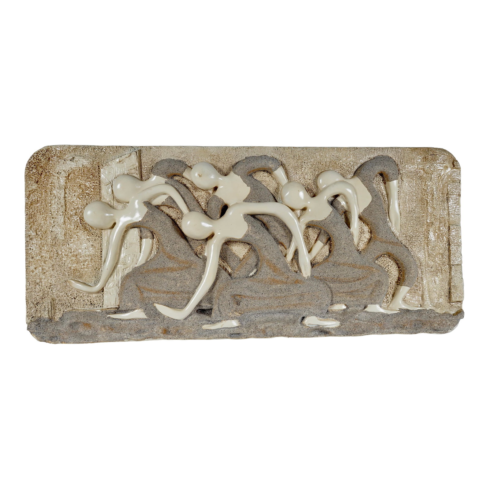 Vintage Finesse Originals Wall Art Dancers: This is a vintage wall sculpture by Finesse Originals, often referred to as "Dancers" or "Sand Dancers". It is a mid-century modern piece, typically made from molded fiberglass and resin. The