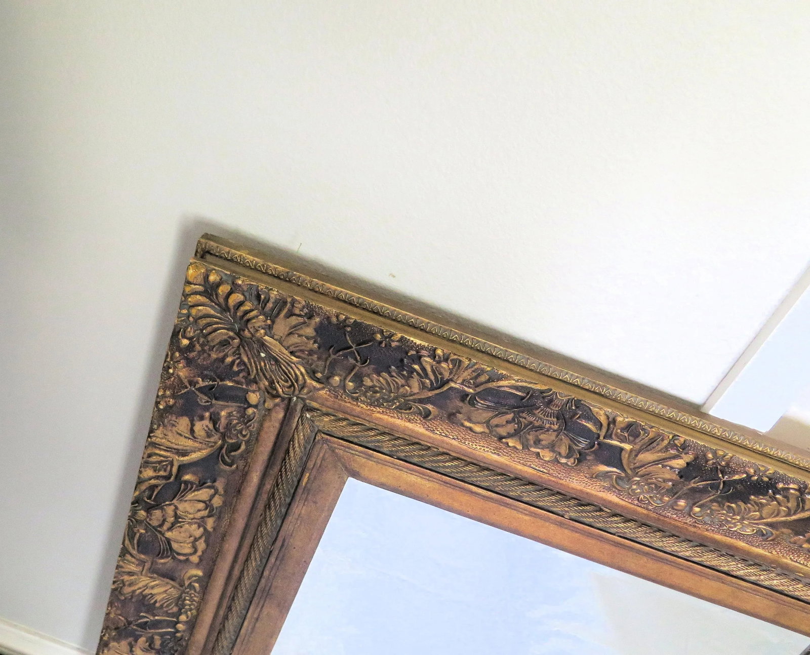 Art Nouveau Style Gold Leaf Mirror - 2