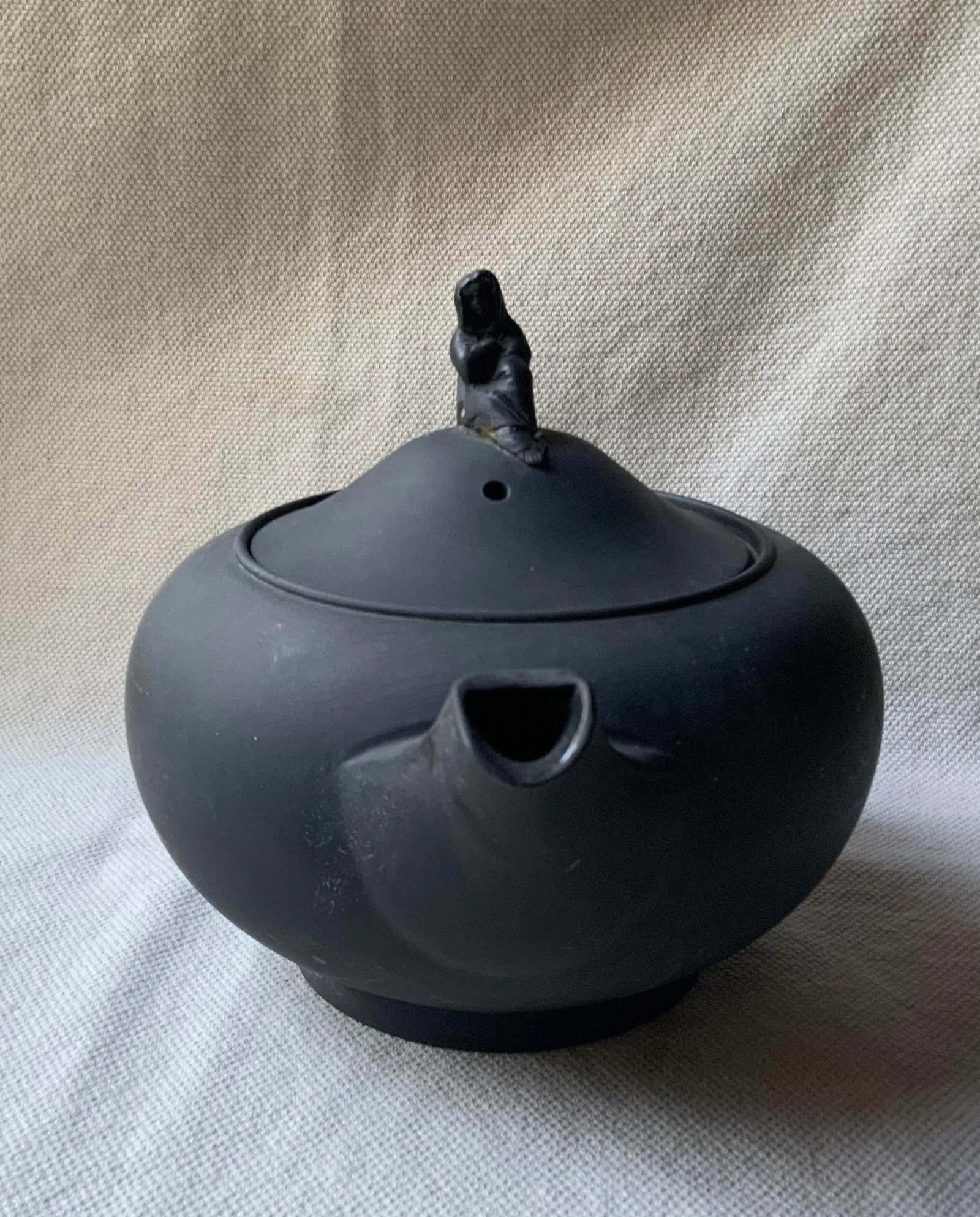 Antique Wedgwood Black Basalt Sybil Teapot,19th C. - 15