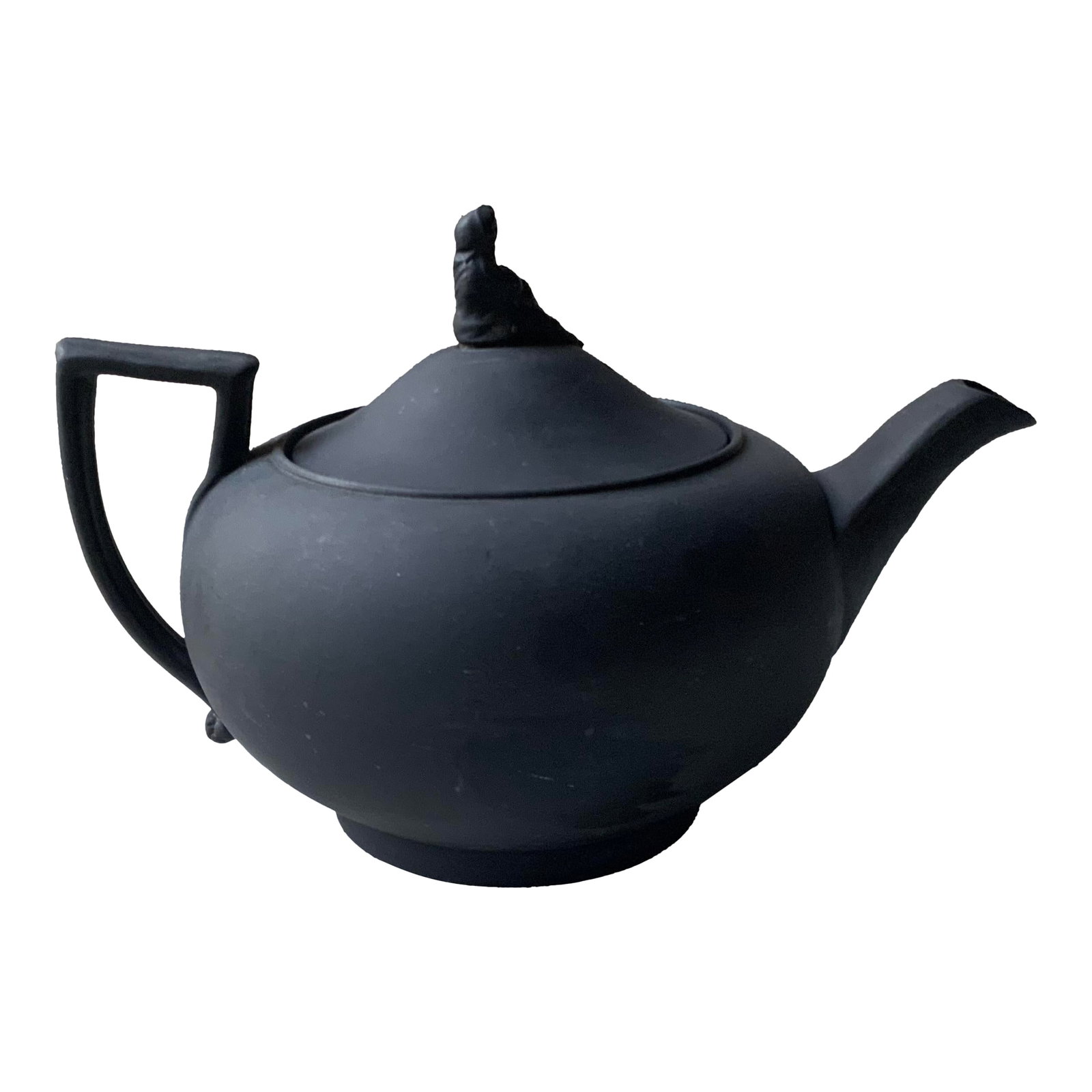 Antique Wedgwood Black Basalt Sybil Teapot,19th C.: ....A Museum-Quality Treasure from Anglo-American Heritage This exceptional Wedgwood Black Basalt teapot represents one of the most coveted pieces in the storied history of English ceramics.