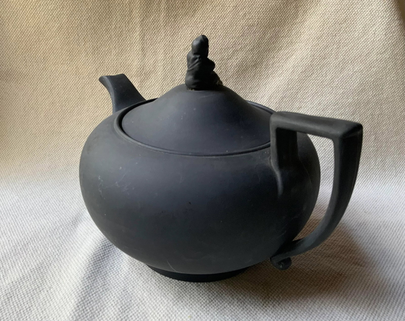 Antique Wedgwood Black Basalt Sybil Teapot,19th C. - 9