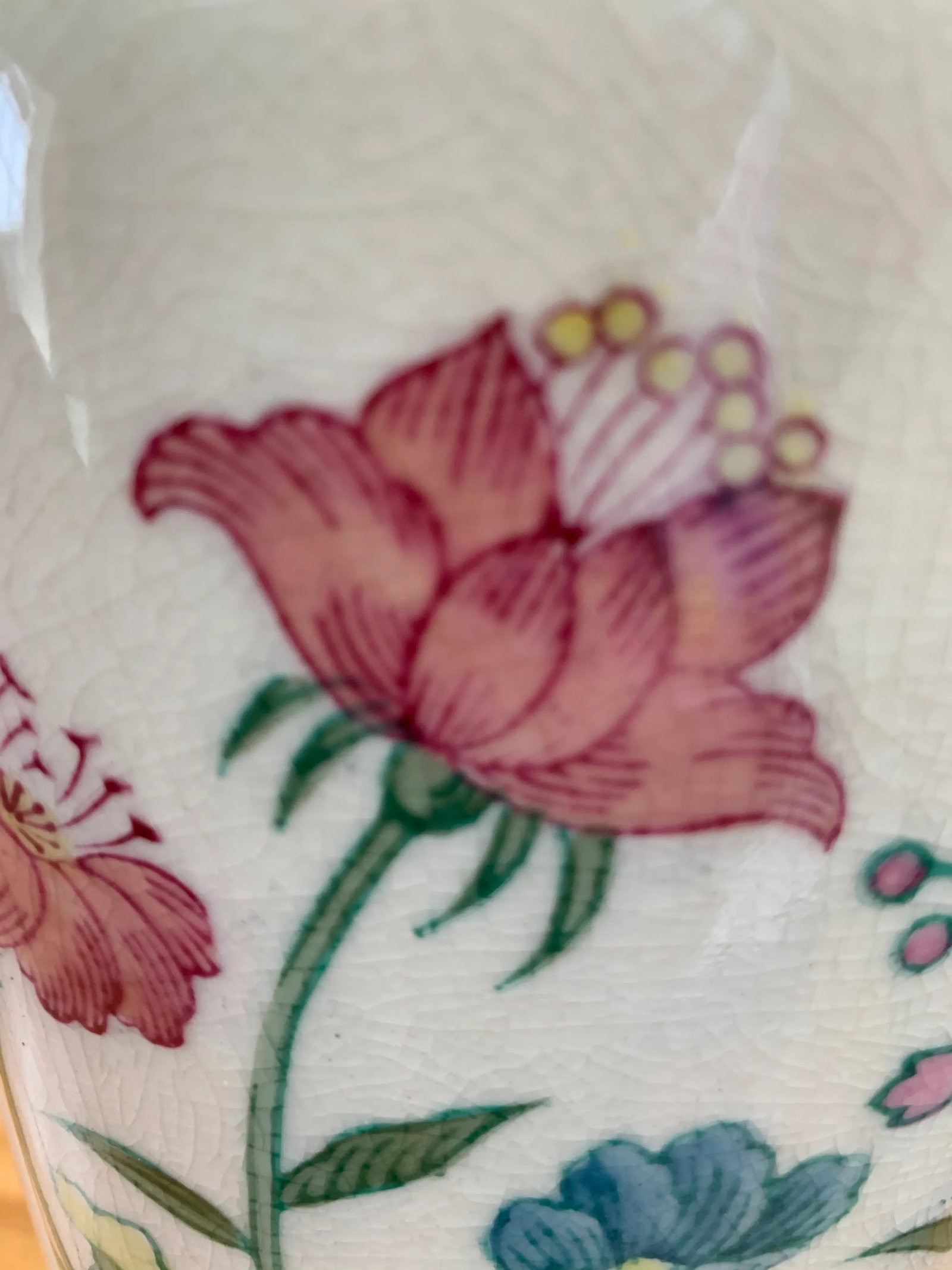 Vintage Floral Andrea by Sadek Handpainted Japanese Vases - a Pair - 8