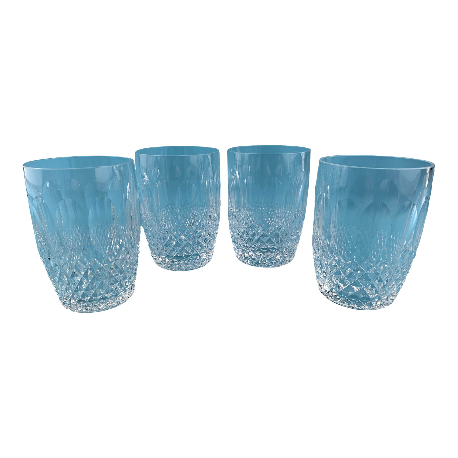 Mid 20th Century Waterford Crystal Old Fashion Tumbler: Set of 4: Vintage Waterford Crystal Old Fashion Tumbler set of 4. From the collection of Bob and Dolores Hope, Toluca Lake, California. Condition: Alterations: Original Condition Unaltered Imperfections: Some