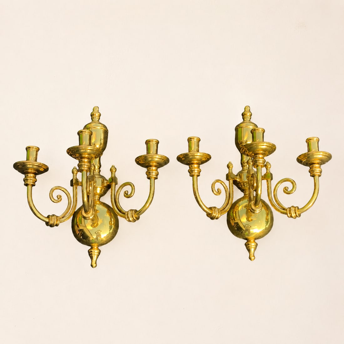 Antique Gold Gilt Wall Sconce Candelabra - a Pair - 2