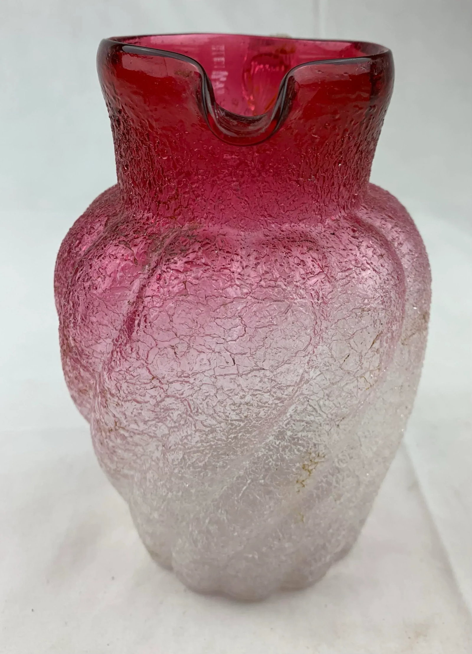 1960s Vintage Rose Hued Glass Pitcher - 4