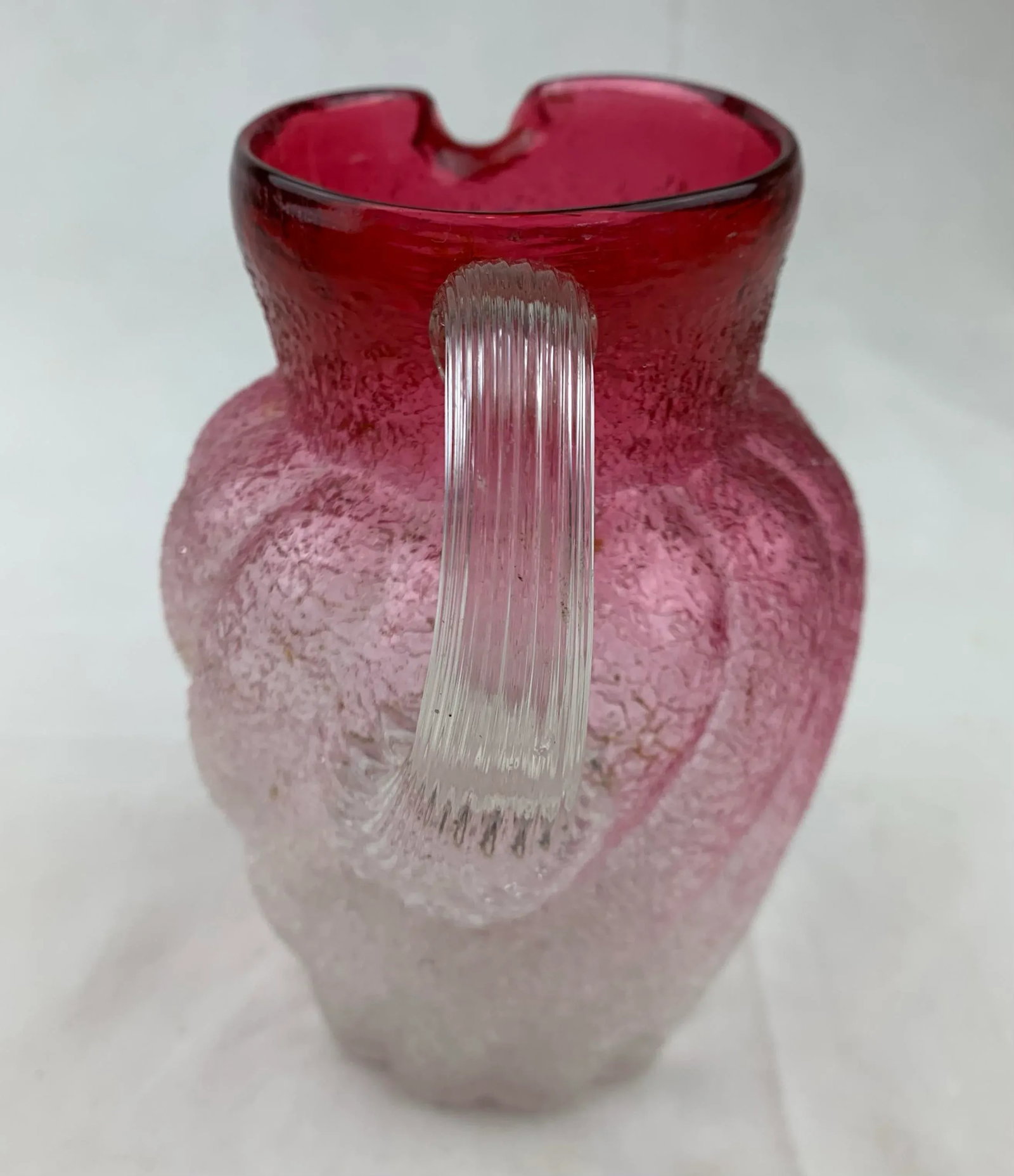 1960s Vintage Rose Hued Glass Pitcher - 5