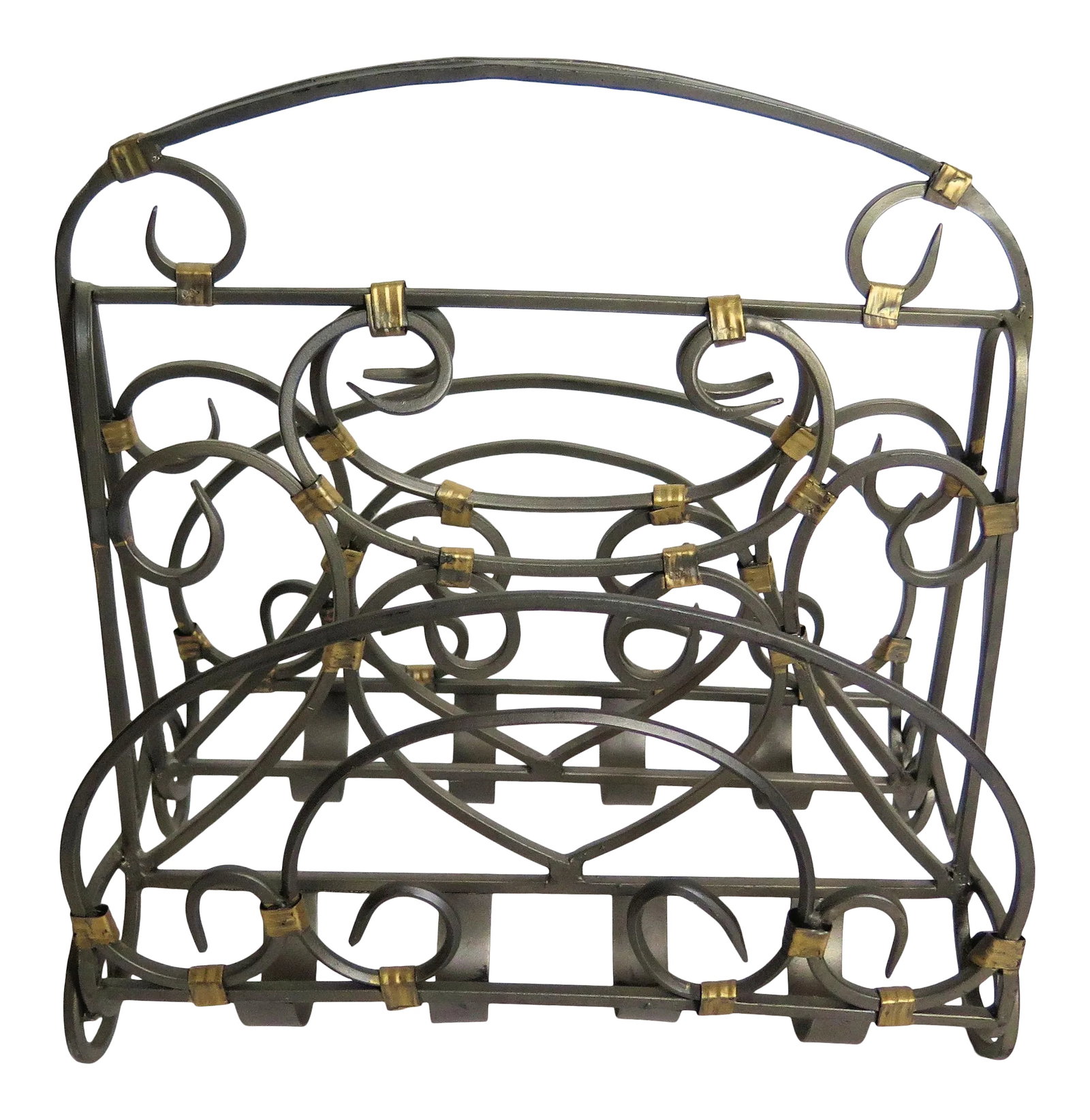 Vintage Wrought Iron Magazine Rack (1 of 5)