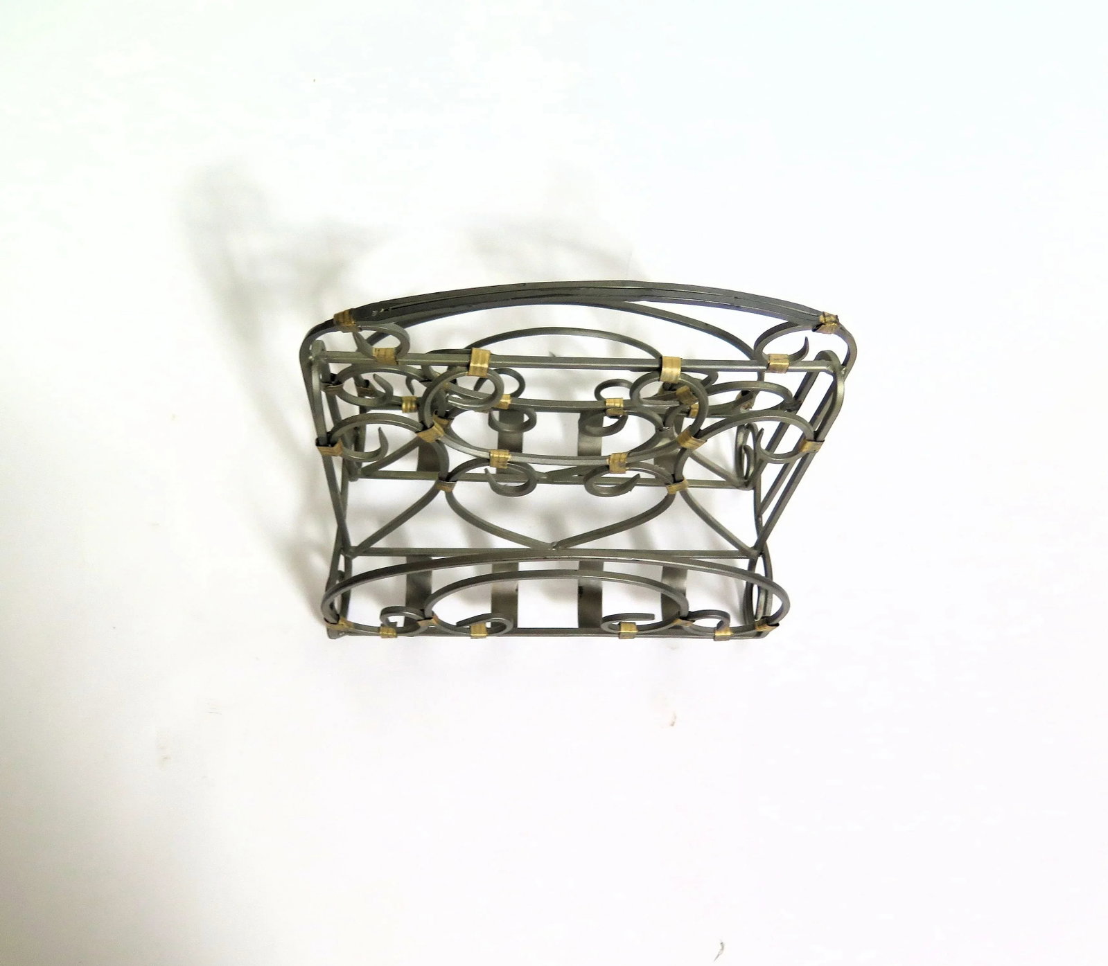 Vintage Wrought Iron Magazine Rack - 3