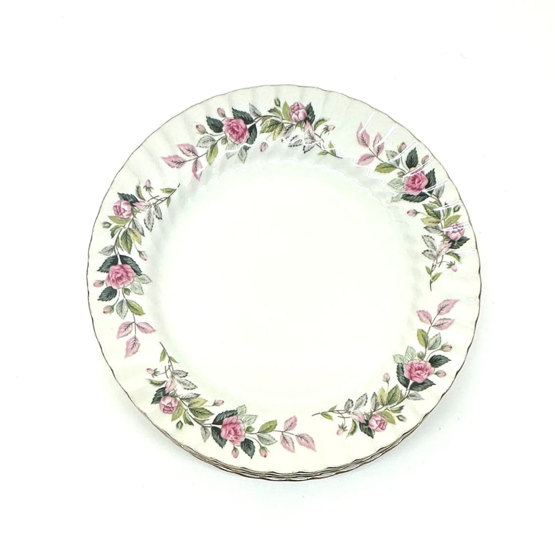 Forest Green & Blush Pink Vintage Floral Wall Plate Curation - Group of 9 - 6