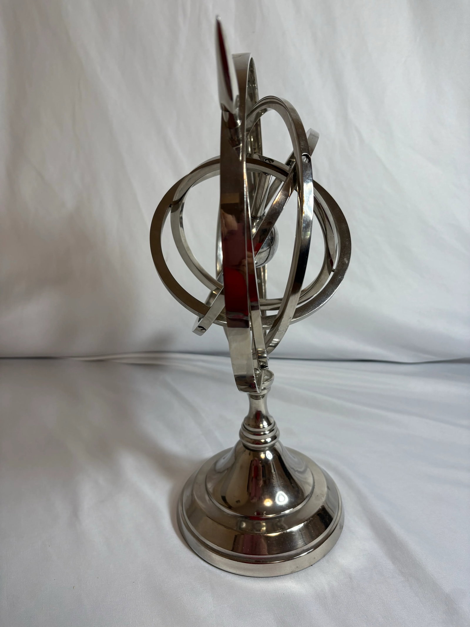 Mid=Century Rotating Nicol Armillary With Arrow and Small Center Globe - 2