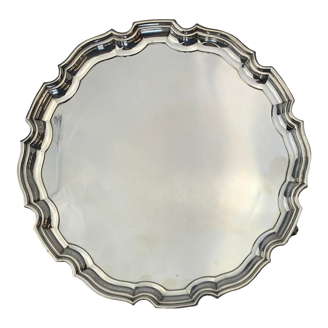 1960s Vintage Silverplate Round Serving Tray (1 of 6)