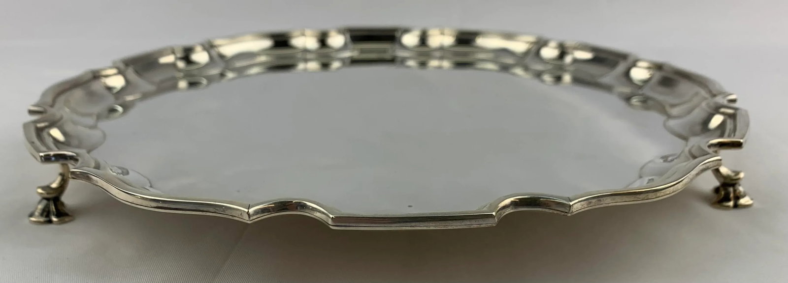 1960s Vintage Silverplate Round Serving Tray - 3