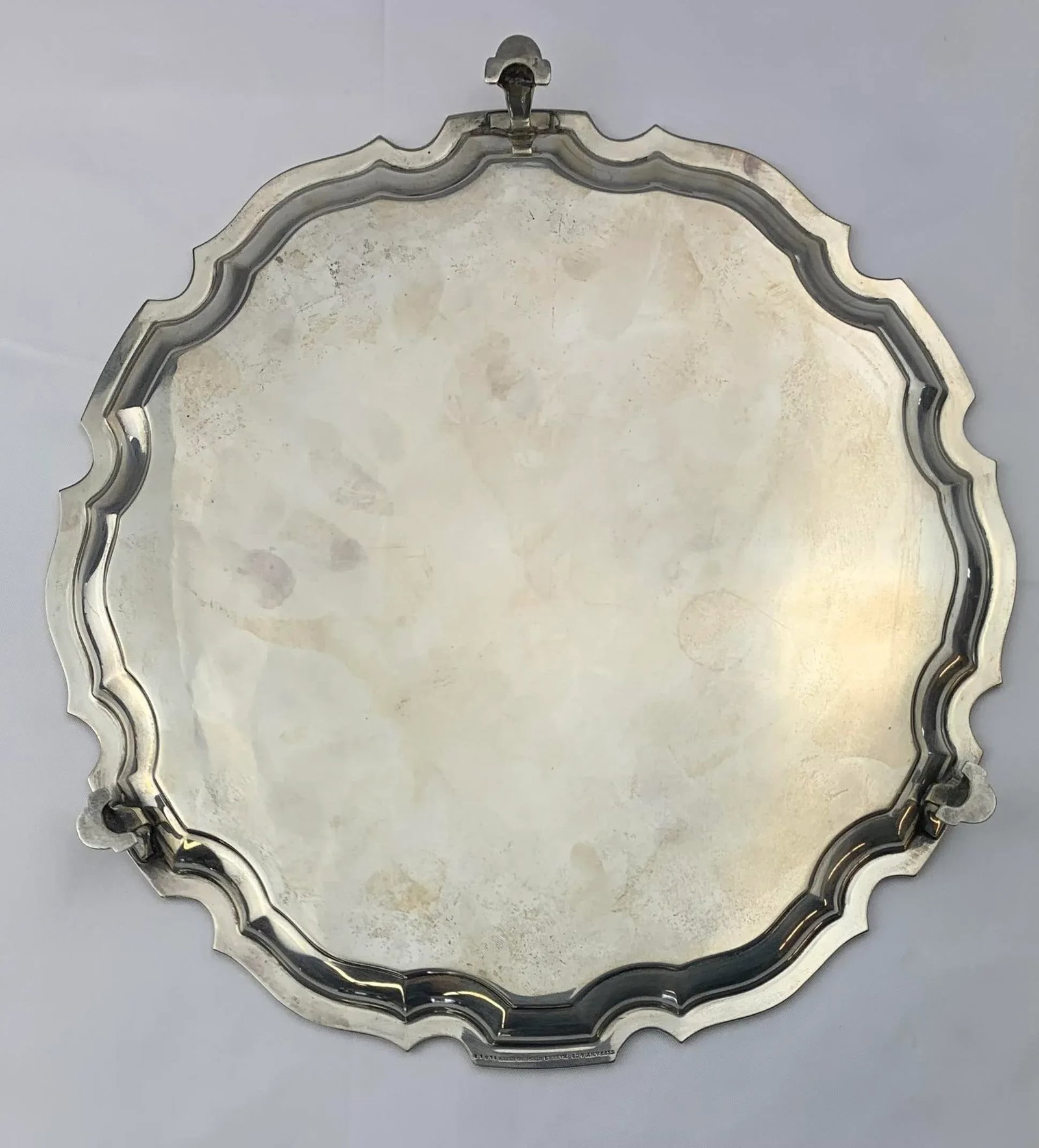 1960s Vintage Silverplate Round Serving Tray - 5