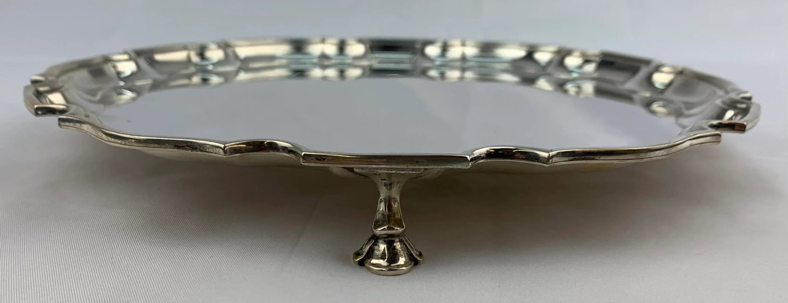 1960s Vintage Silverplate Round Serving Tray - 6