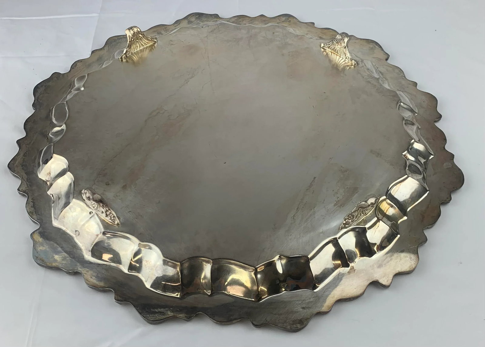 1960s Silver Plated Wedding Platter - 3